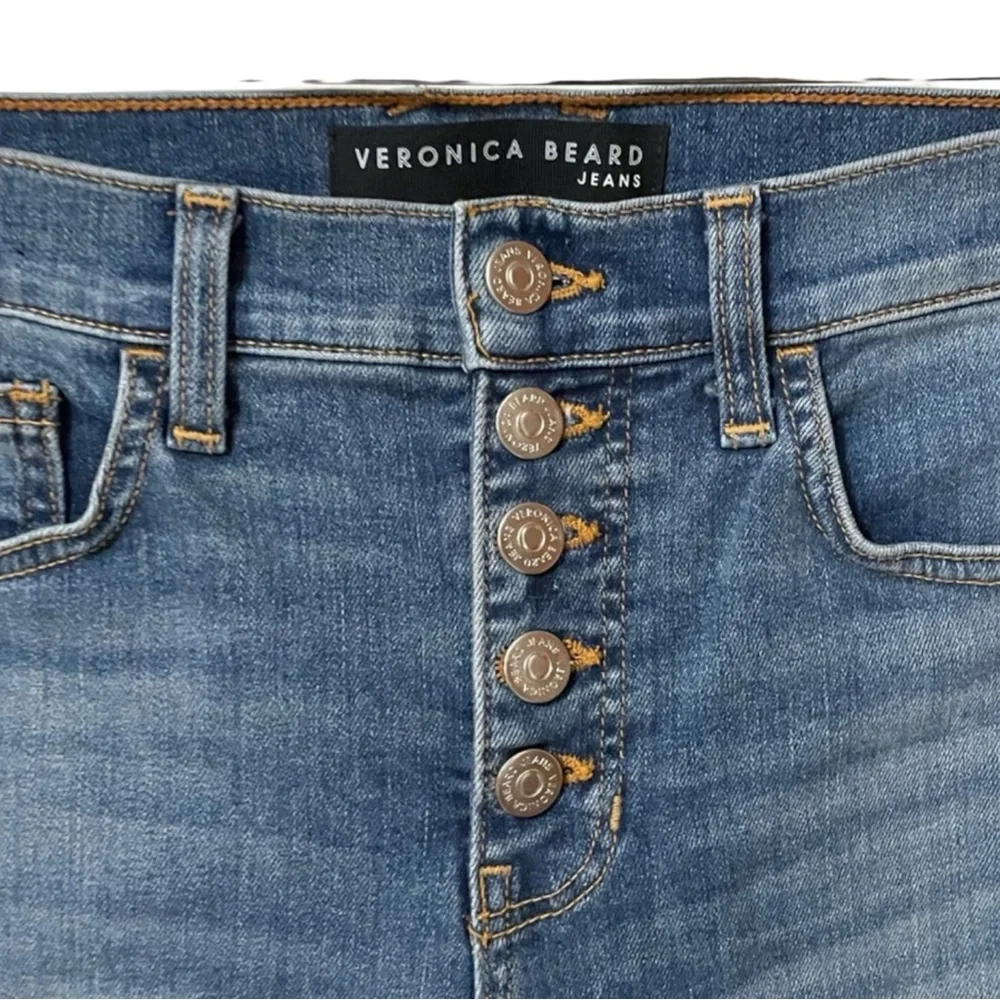 VERONICA BEARD Debbie Skinny High Rise Tuxedo Stripe Jeans in Beacon Size 27